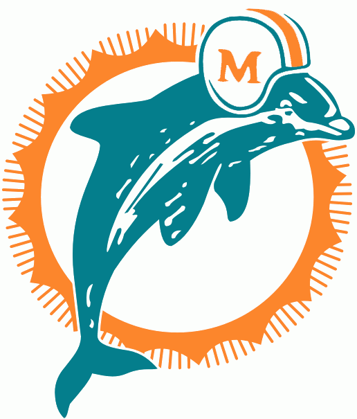 Miami Dolphins 1974-1989 Primary Logo iron on paper